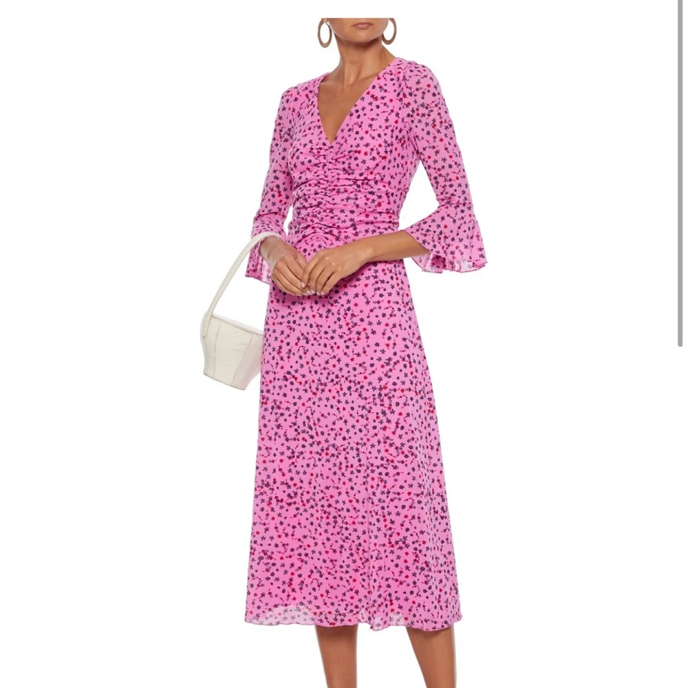 Diane Von Furstenberg Silas ruched Midi Dress